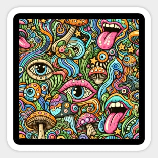 Trippy Mushroom Sticker